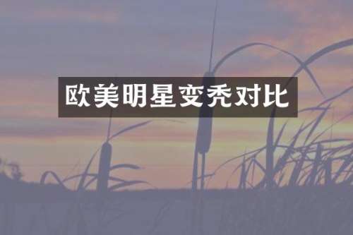 欧美明星变秃对比