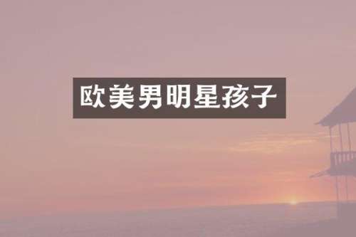 欧美男明星孩子
