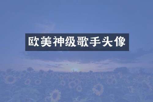 欧美神级歌手头像