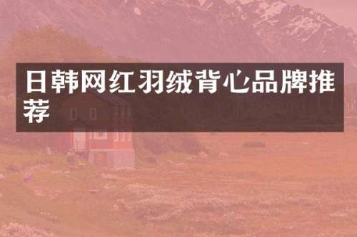 日韩网红羽绒背心品牌推荐