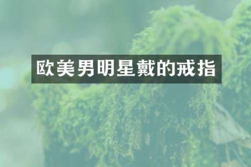 欧美男明星戴的戒指