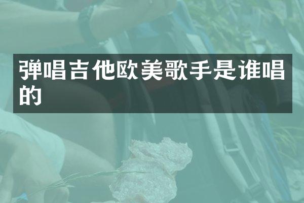 弹唱吉他欧美歌手是谁唱的