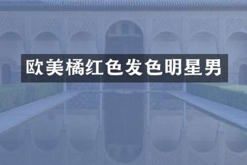 欧美橘红色发色明星男