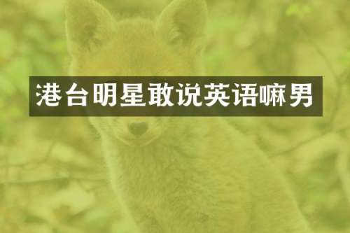港台明星敢说英语嘛男
