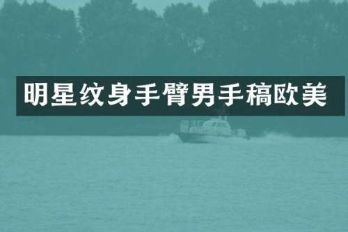 明星纹身手臂男手稿欧美