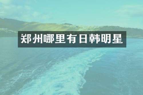 郑州哪里有日韩明星
