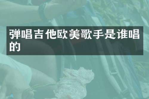 弹唱吉他欧美歌手是谁唱的