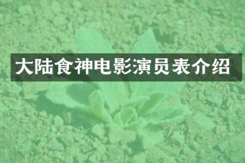 大陆食神电影演员表介绍