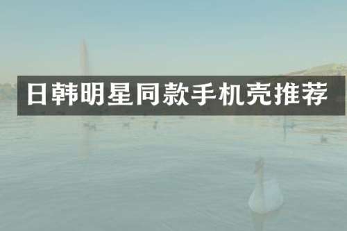 日韩明星同款手机壳推荐