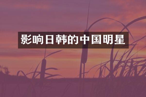 影响日韩的中国明星