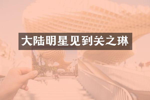 大陆明星见到关之琳