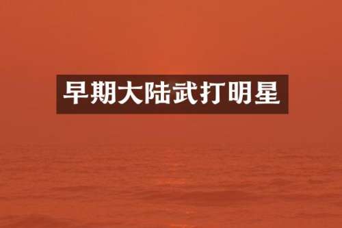 早期大陆武打明星