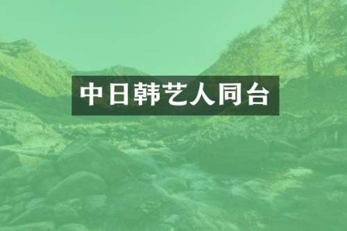 中日韩艺人同台