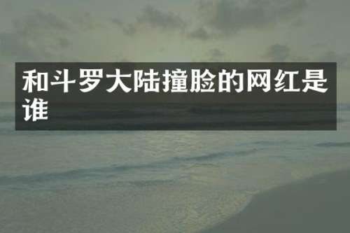 和斗罗大陆撞脸的网红是谁