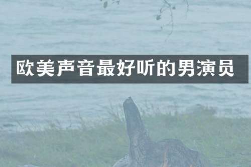 欧美声音最好听的男演员