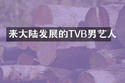 来大陆发展的TVB男艺人