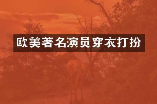 欧美著名演员穿衣打扮