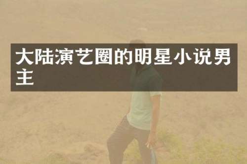 大陆演艺圈的明星小说男主