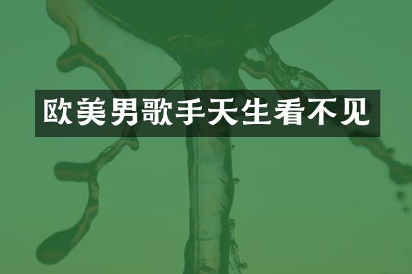欧美男歌手天生看不见