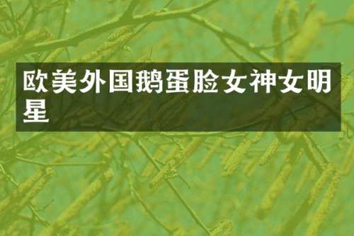欧美外国鹅蛋脸女神女明星