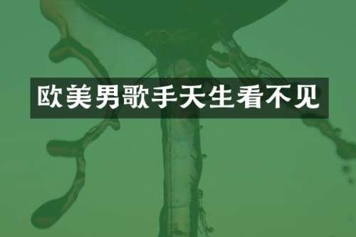欧美男歌手天生看不见