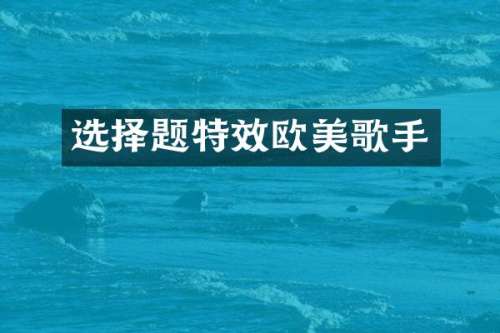 选择题特效欧美歌手