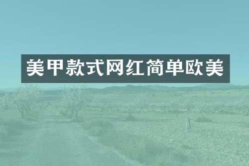 美甲款式网红简单欧美