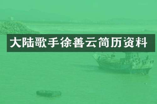 大陆歌手徐善云简历资料