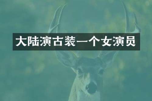 大陆演古装一个女演员