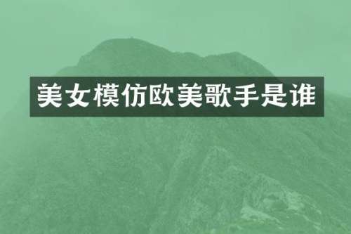 模仿欧美歌手是谁