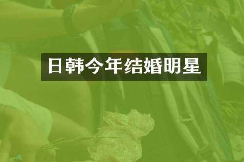 日韩今年结婚明星