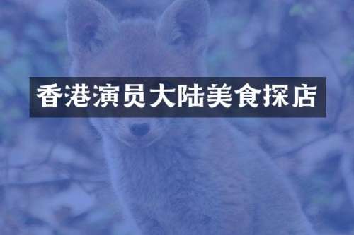 香港演员大陆美食探店