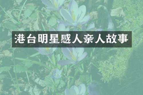 港台明星感人亲人故事