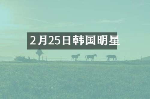 2月25日韩国明星