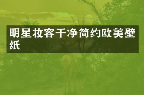 明星妆容干净简约欧美壁纸