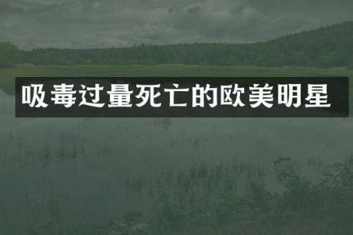 吸毒过量死亡的欧美明星