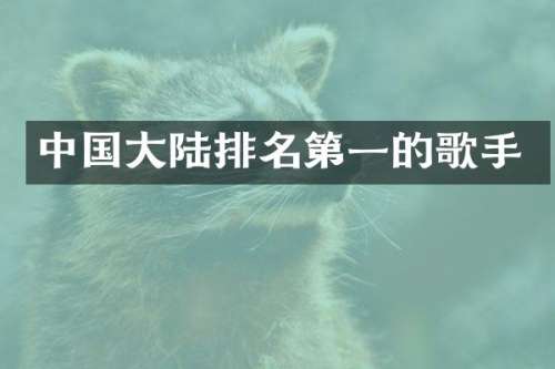 中国大陆排名第一的歌手