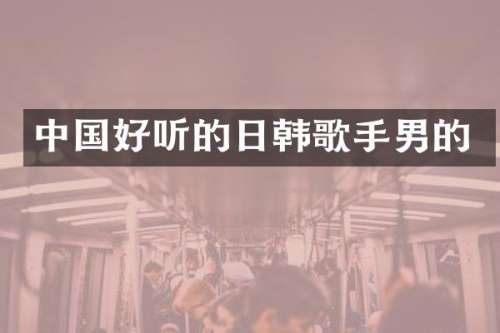 中国好听的日韩歌手男的