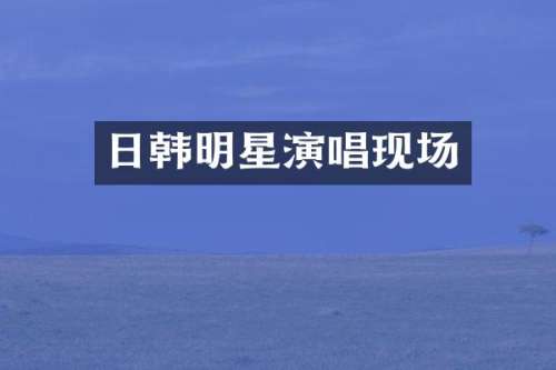 日韩明星演唱现场