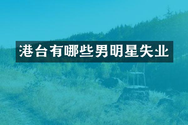 港台有哪些男明星失业