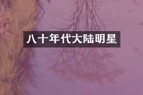 八十年代大陆明星