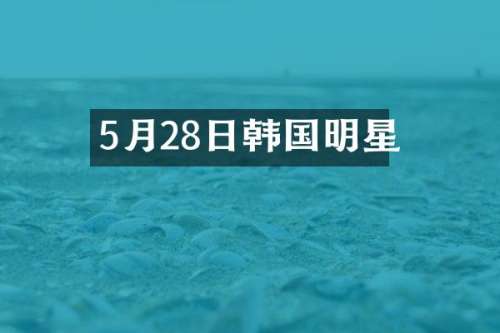 5月28日韩国明星