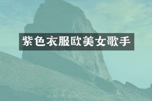 紫色衣服欧歌手