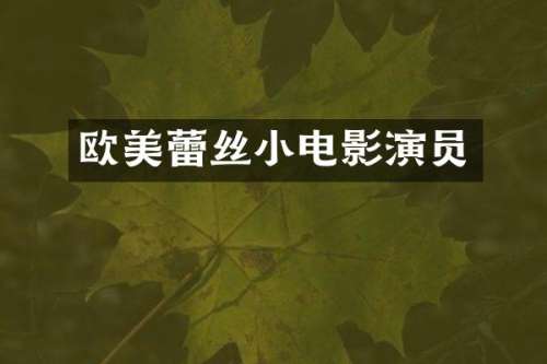 欧美蕾丝小电影演员