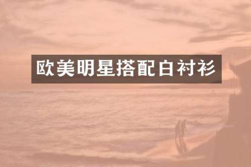 欧美明星搭配白衬衫