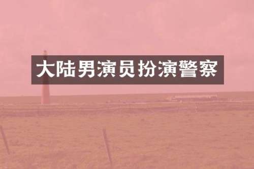 大陆男演员扮演警察