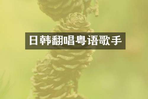 日韩翻唱粤语歌手