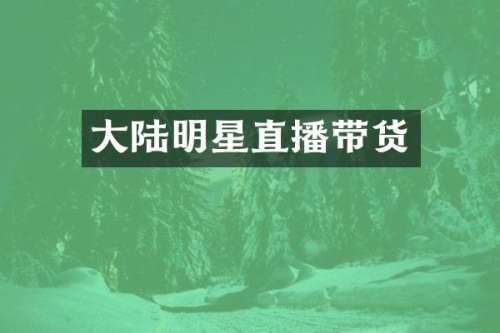大陆明星直播带货