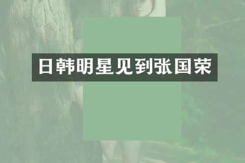 日韩明星见到张国荣