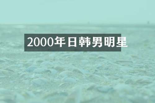 2000年日韩男明星
